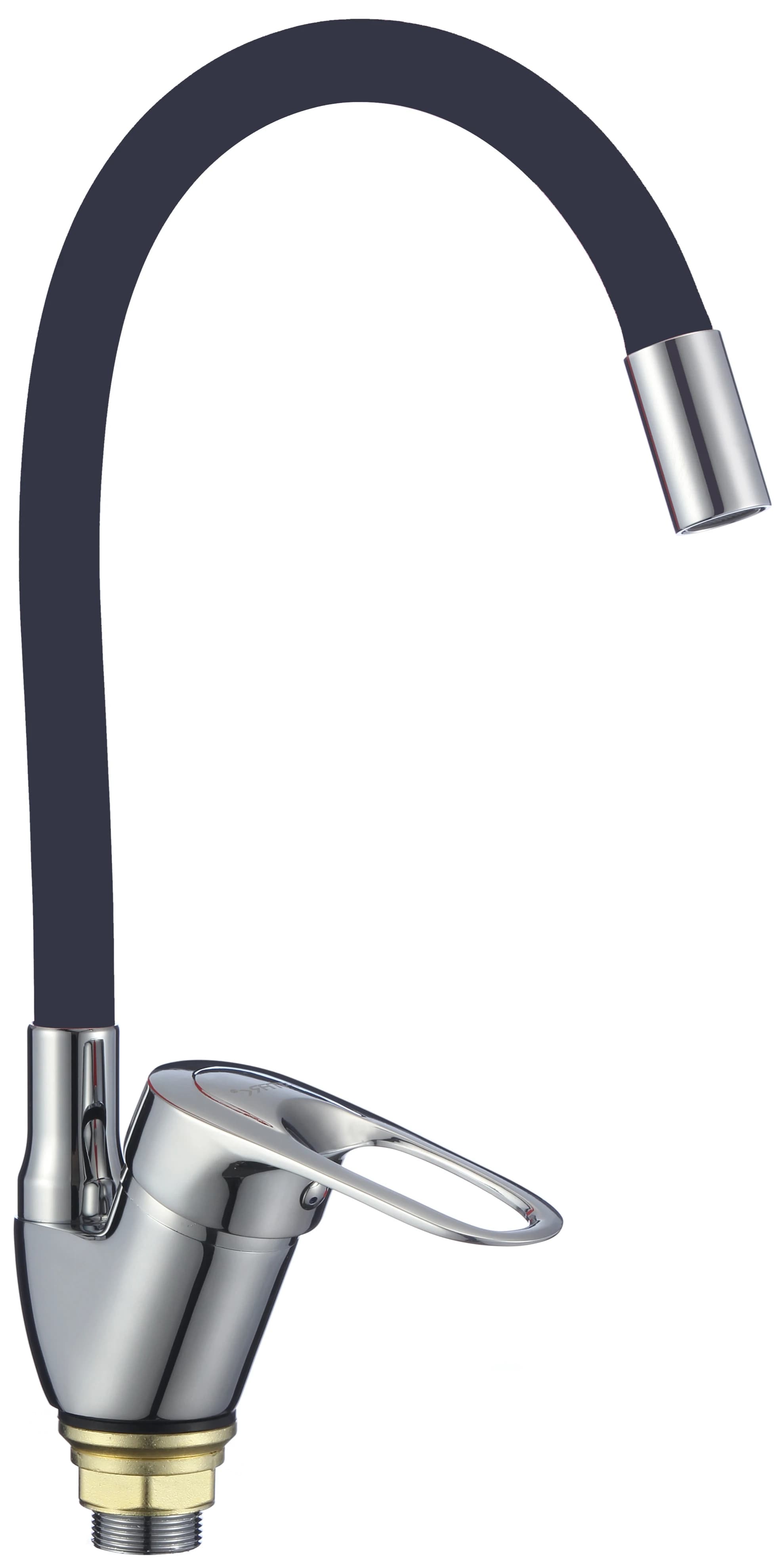 Смеситель для кухонной мойки с гибким цветным изливом