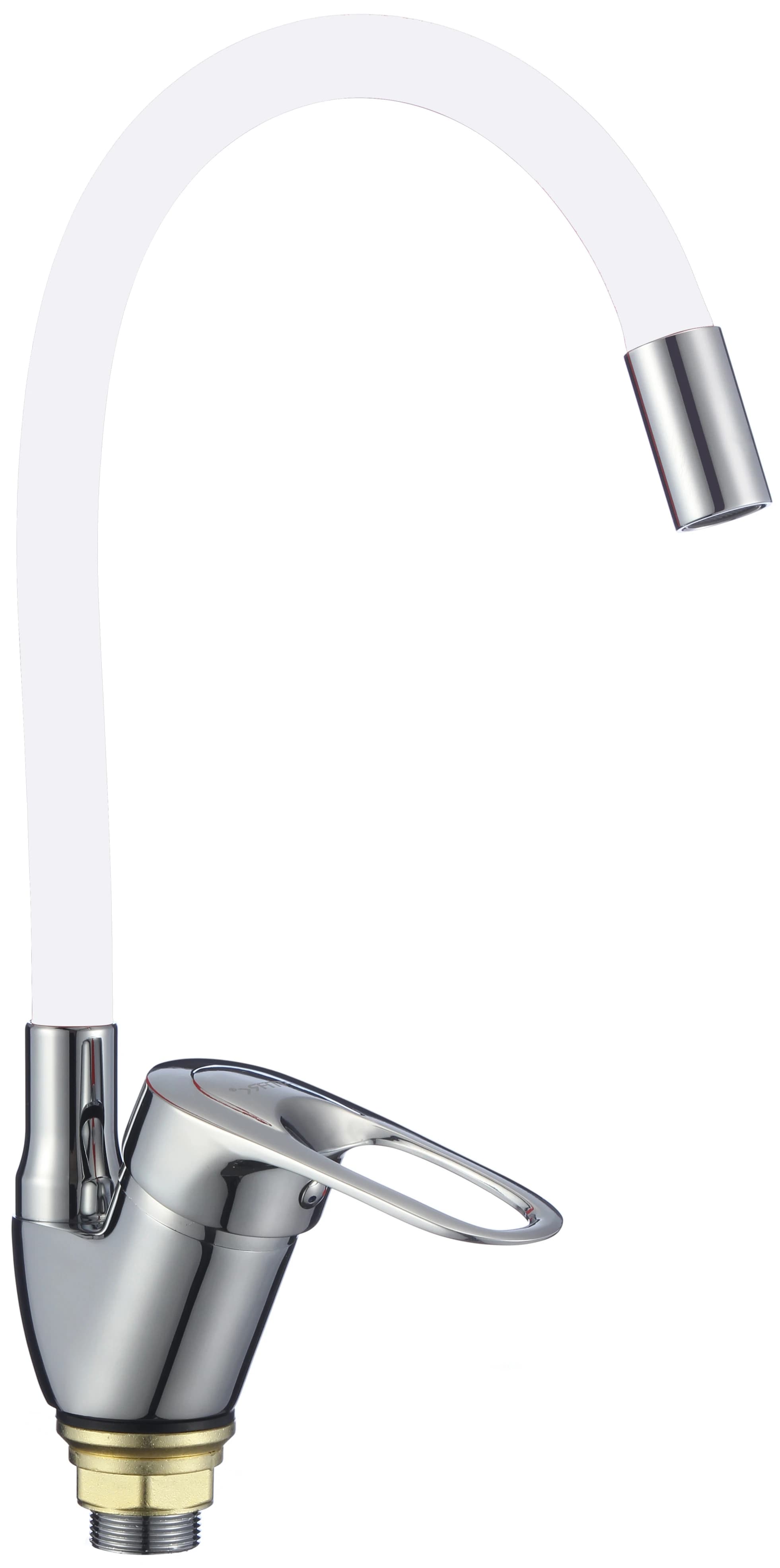 Смеситель для кухонной мойки с гибким цветным изливом