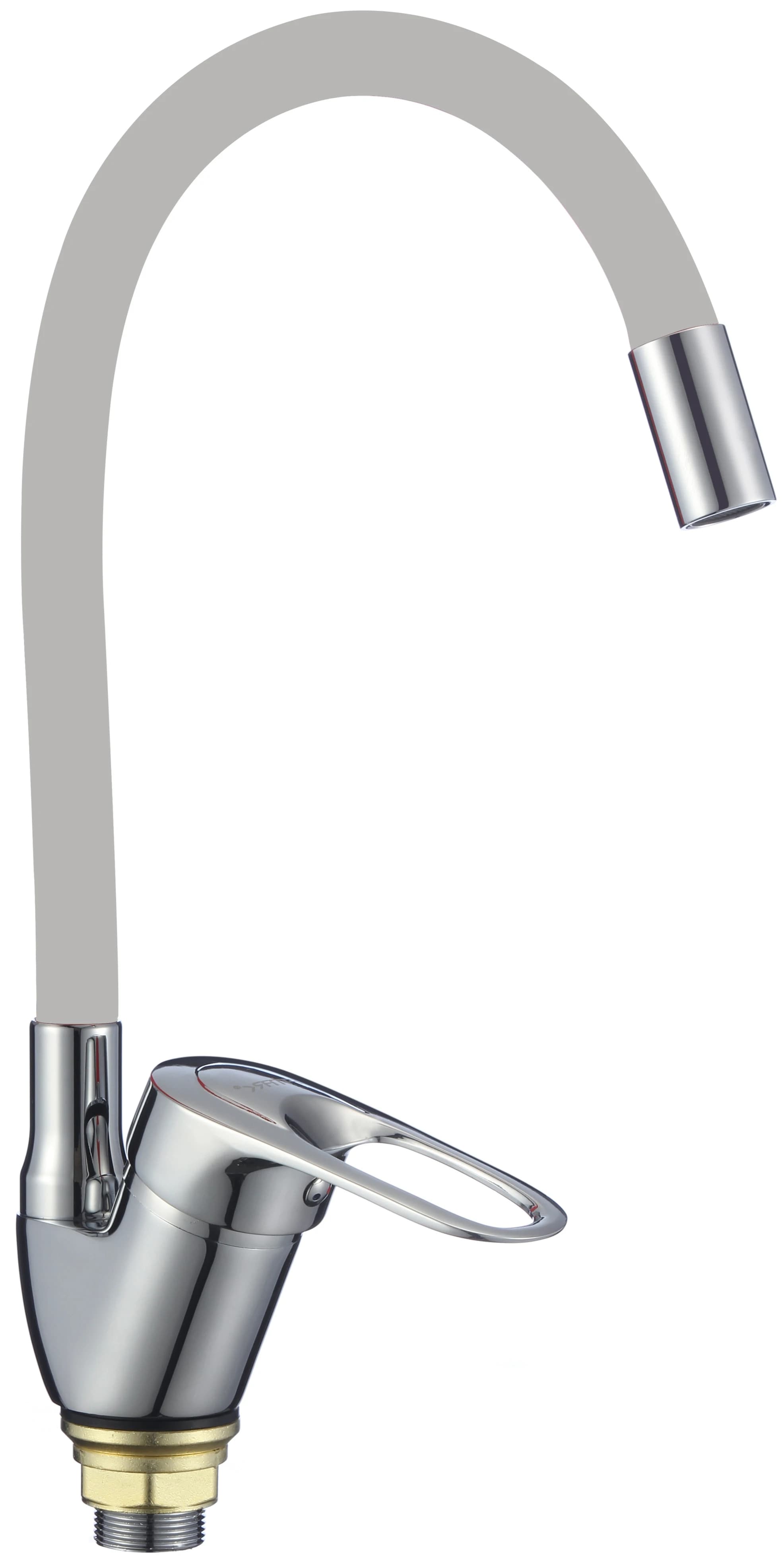 Смеситель для кухонной мойки с гибким цветным изливом