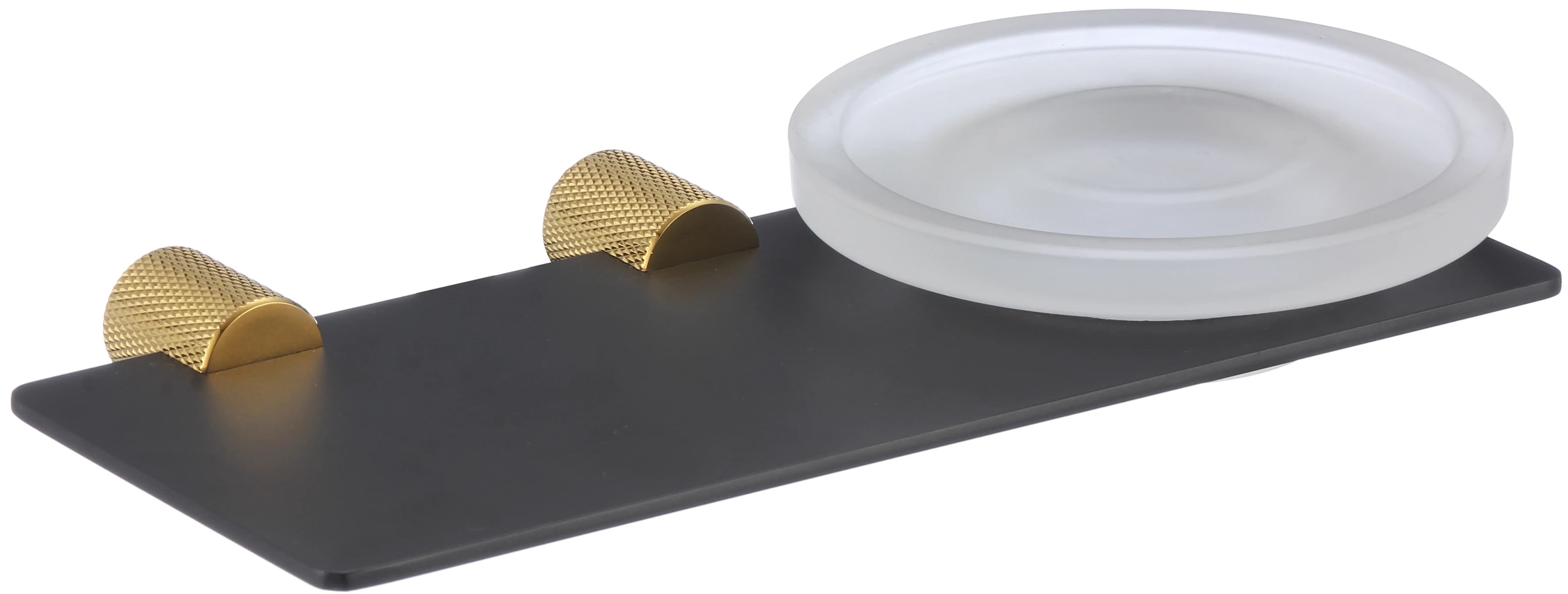 Мыльница стеклянная с настенным держателем