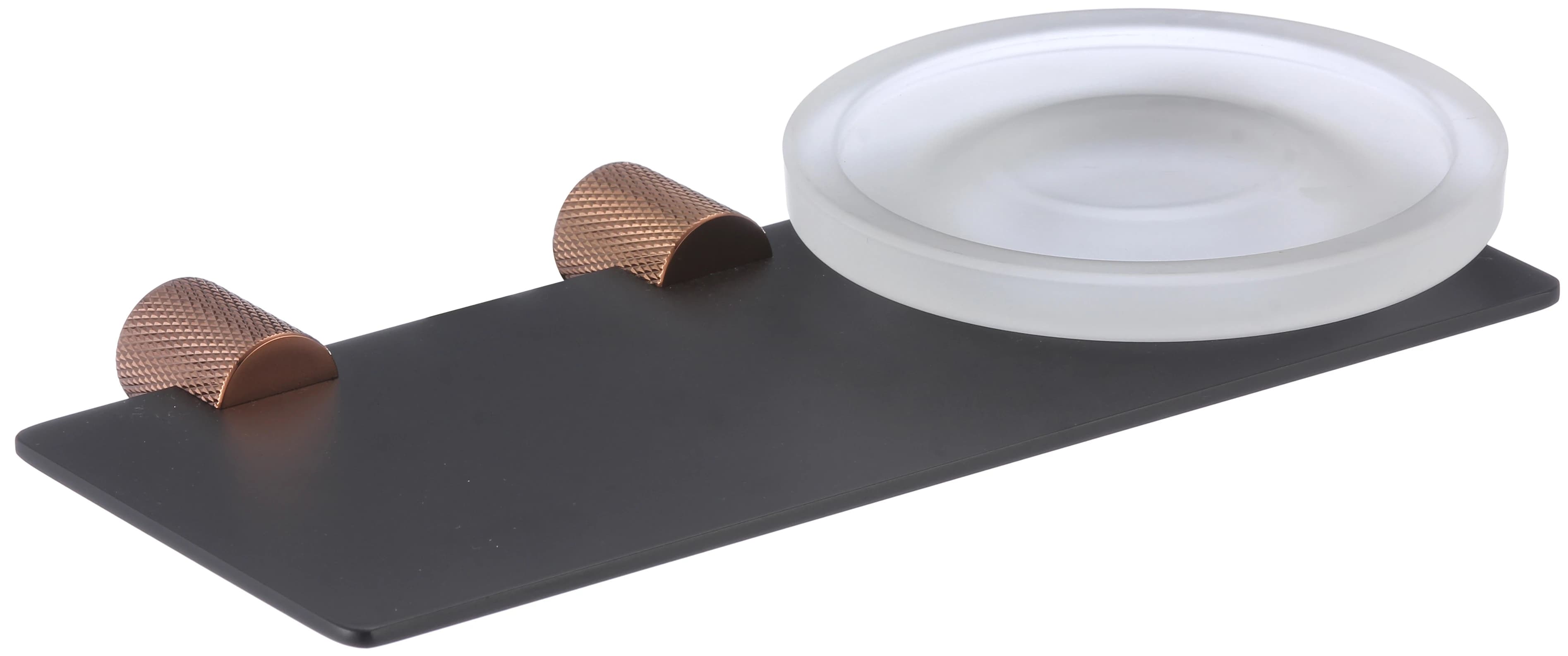 Мыльница стеклянная с настенным держателем