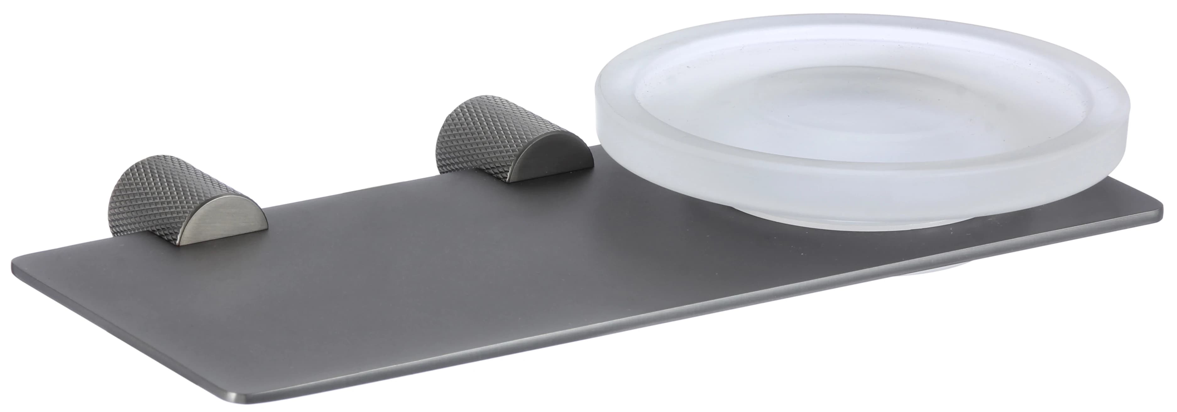 Мыльница стеклянная с настенным держателем