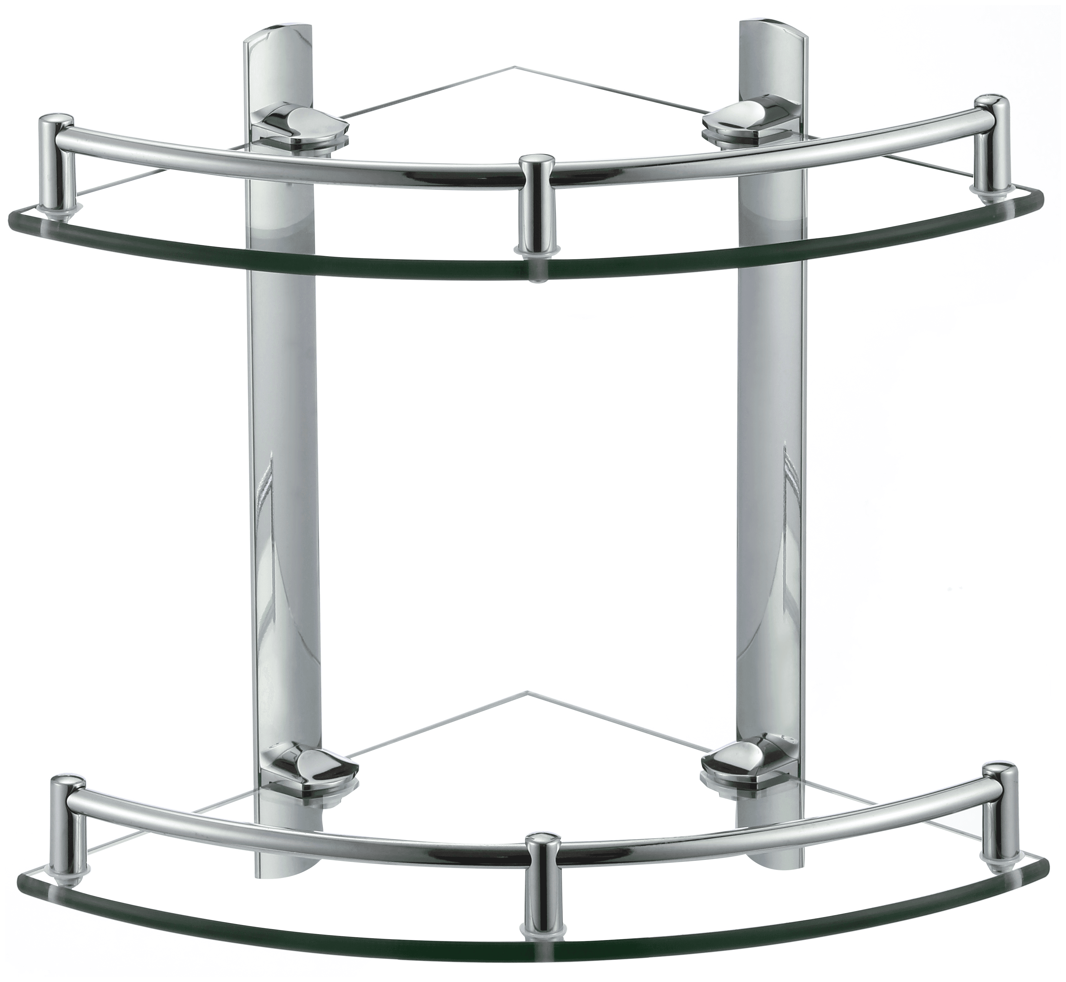 S-003021 · Полка угловая двойная (стеклянная)