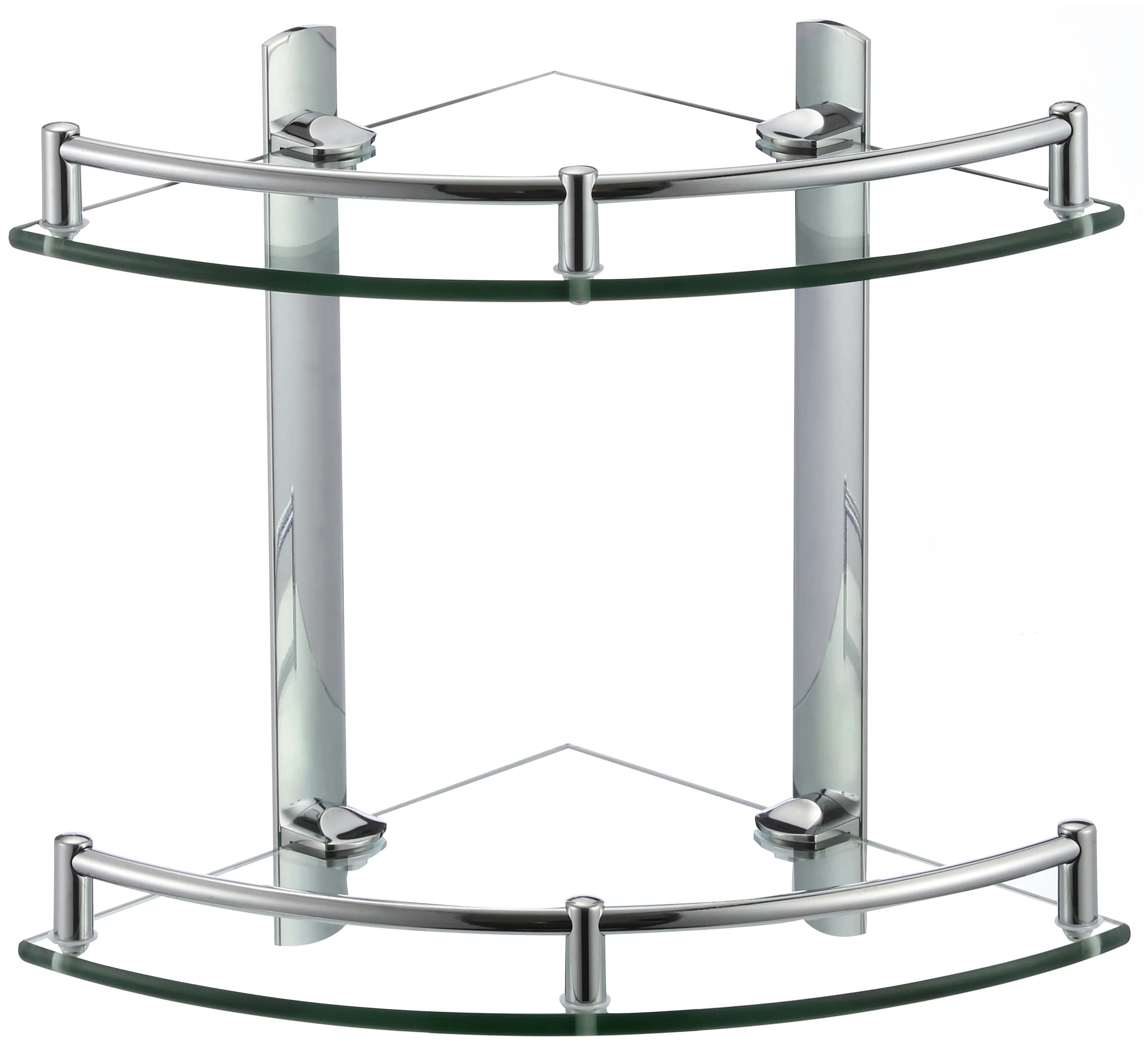 Полка угловая двойная (стеклянная)