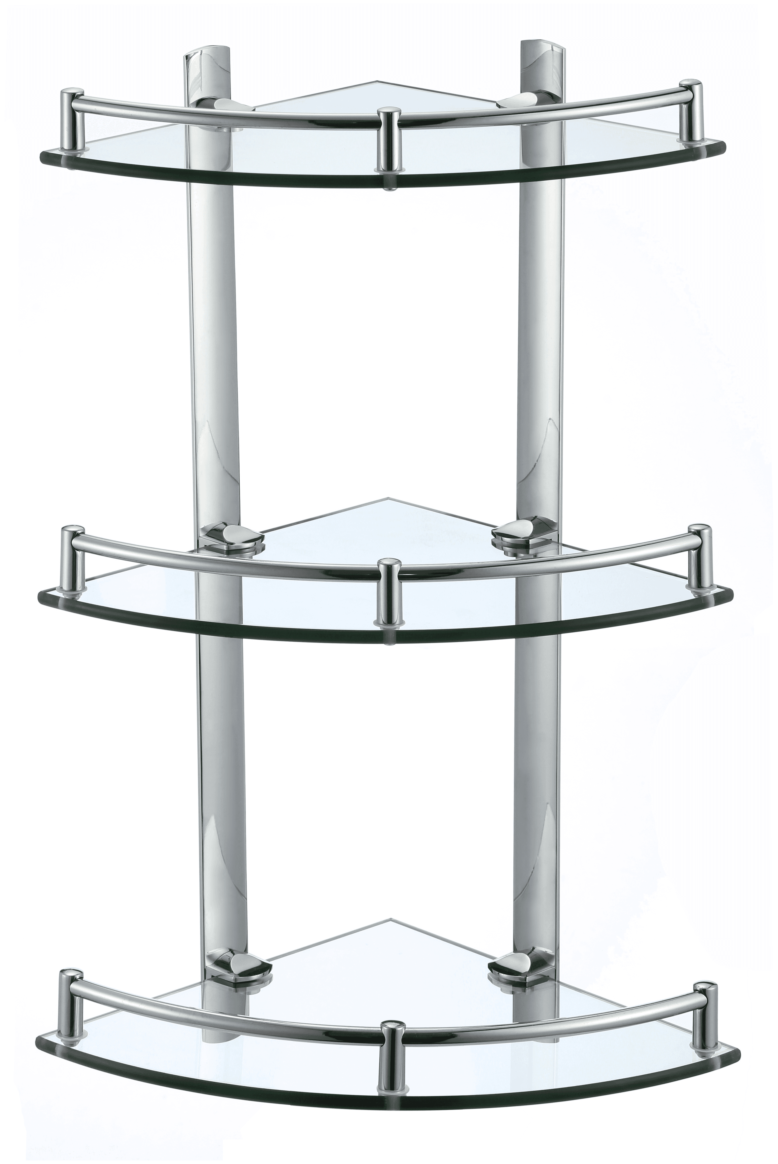 S-003031 · Полка угловая тройная (стеклянная)