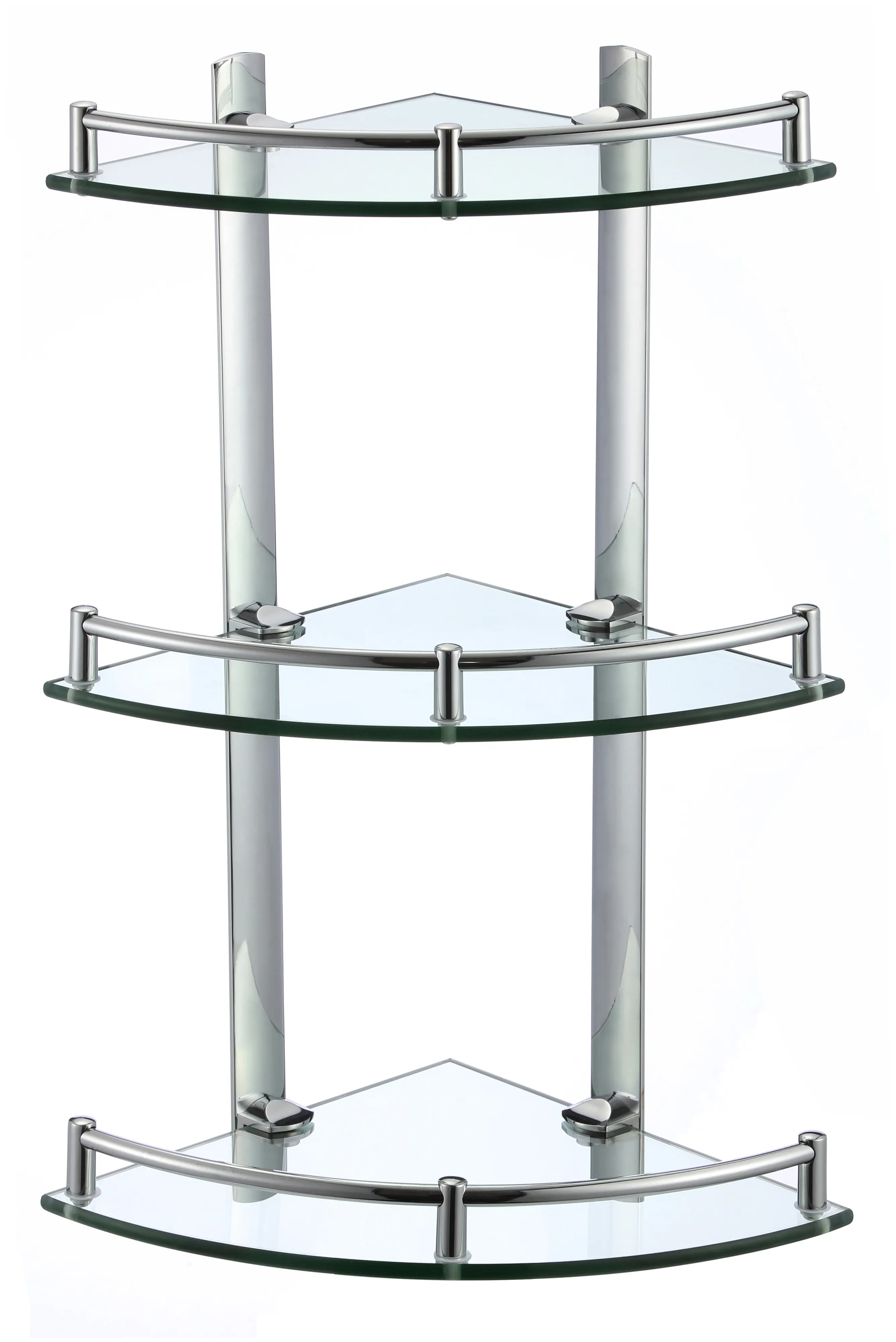 Полка угловая тройная (стеклянная)