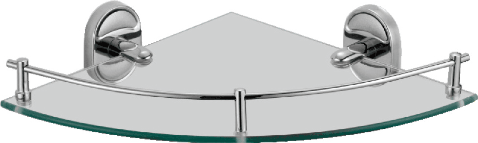 S-007073 · Полка угловая одинарная (стеклянная)