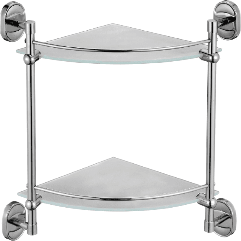 S-007073-2 · Полка угловая двойная (стеклянная)