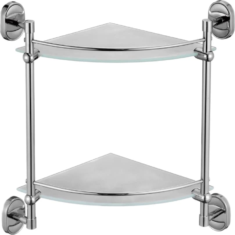 Полка угловая двойная (стеклянная)