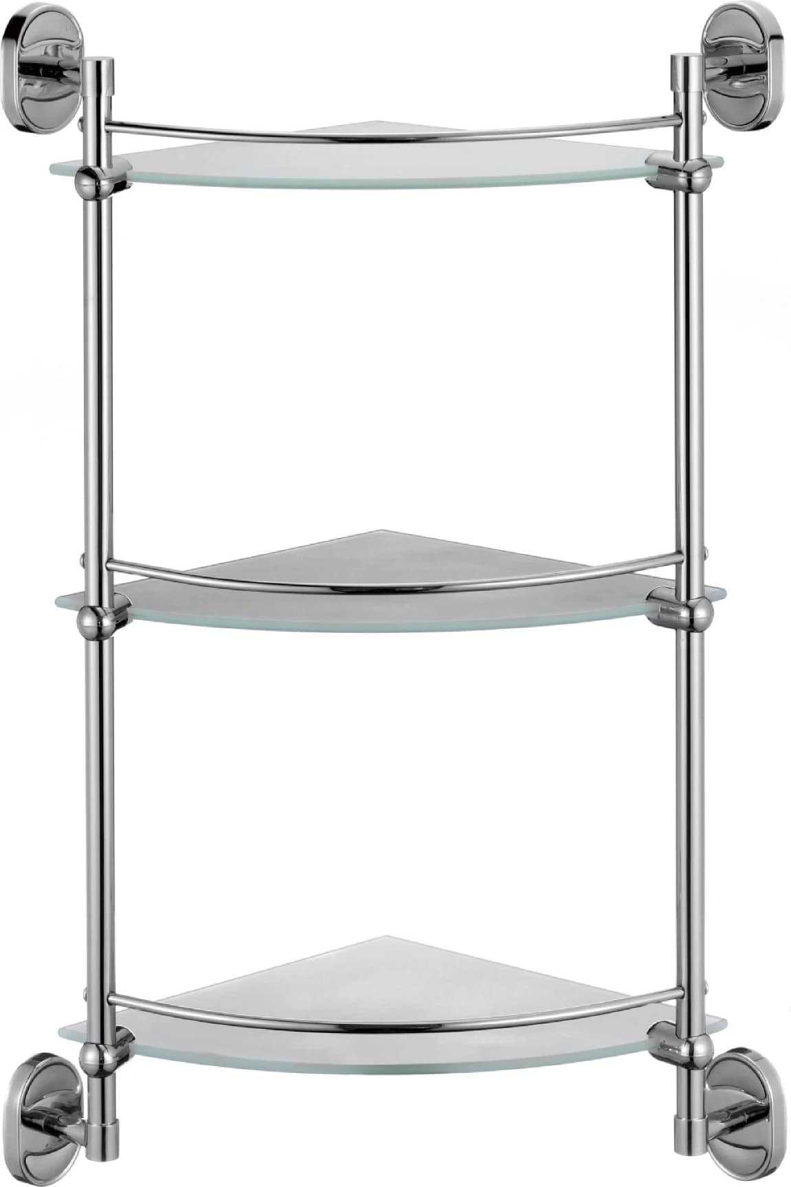 Полка угловая тройная (стеклянная)