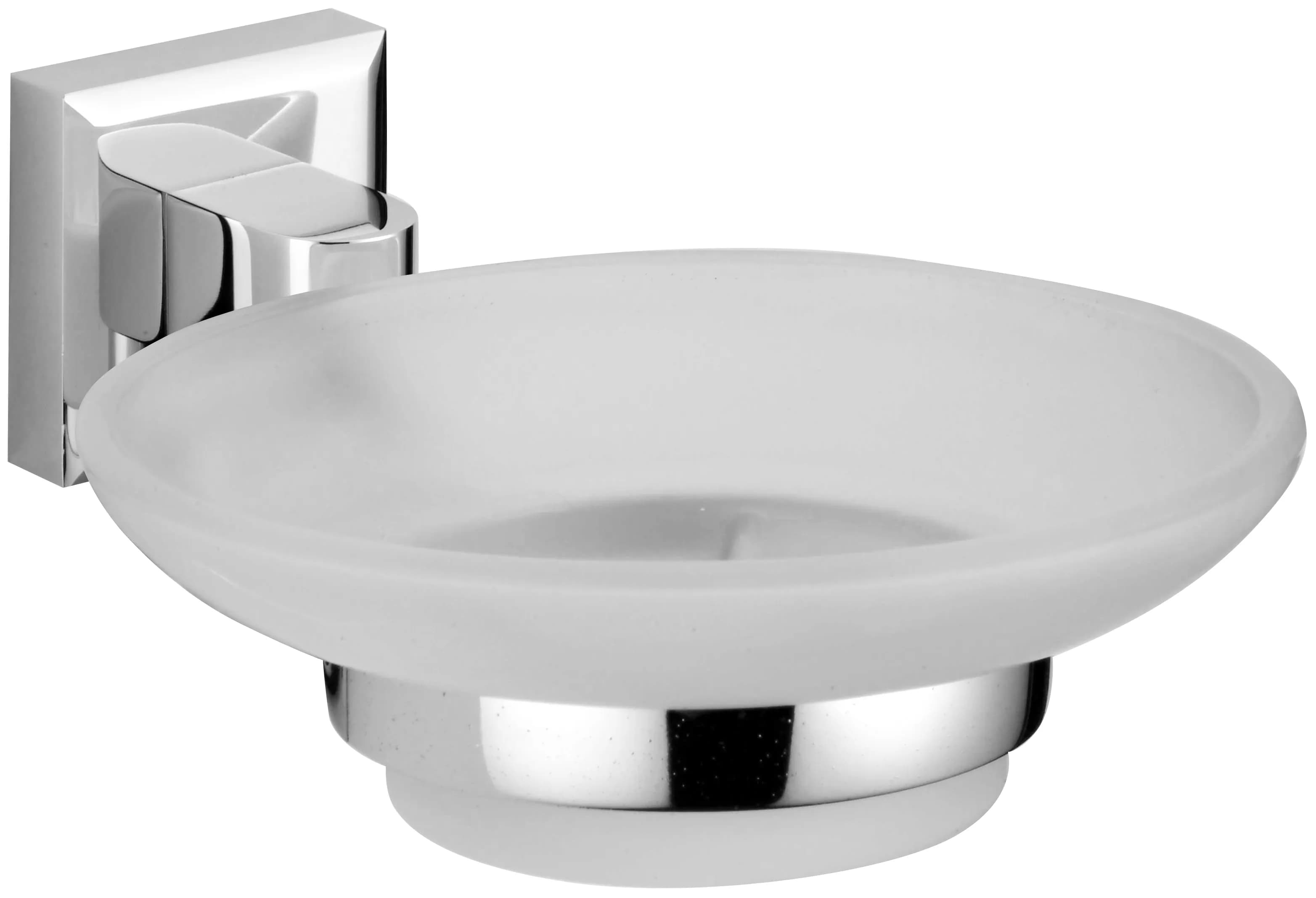 Мыльница стеклянная с настенным держателем