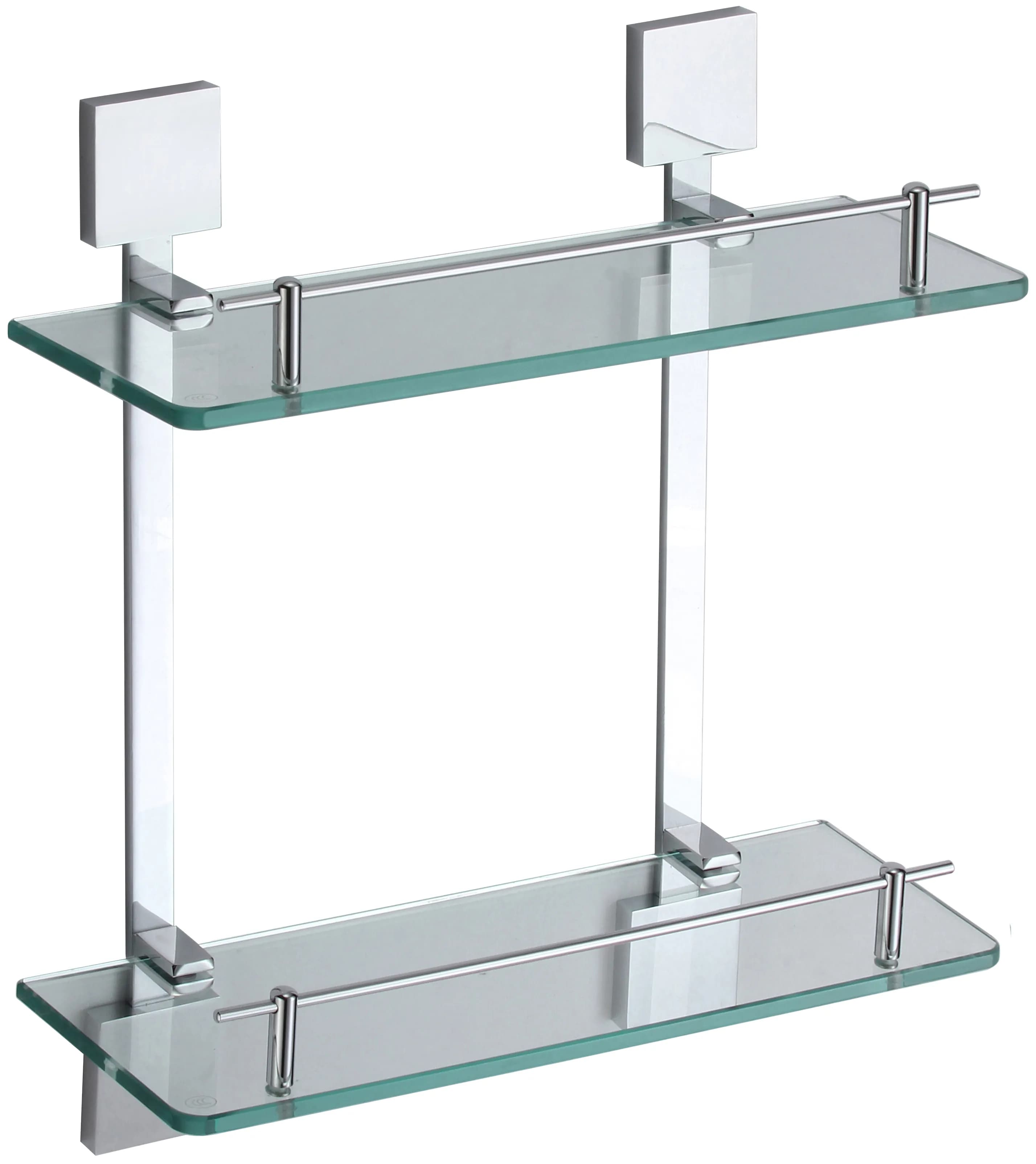 Полка прямая двойная (стеклянная) 40 см