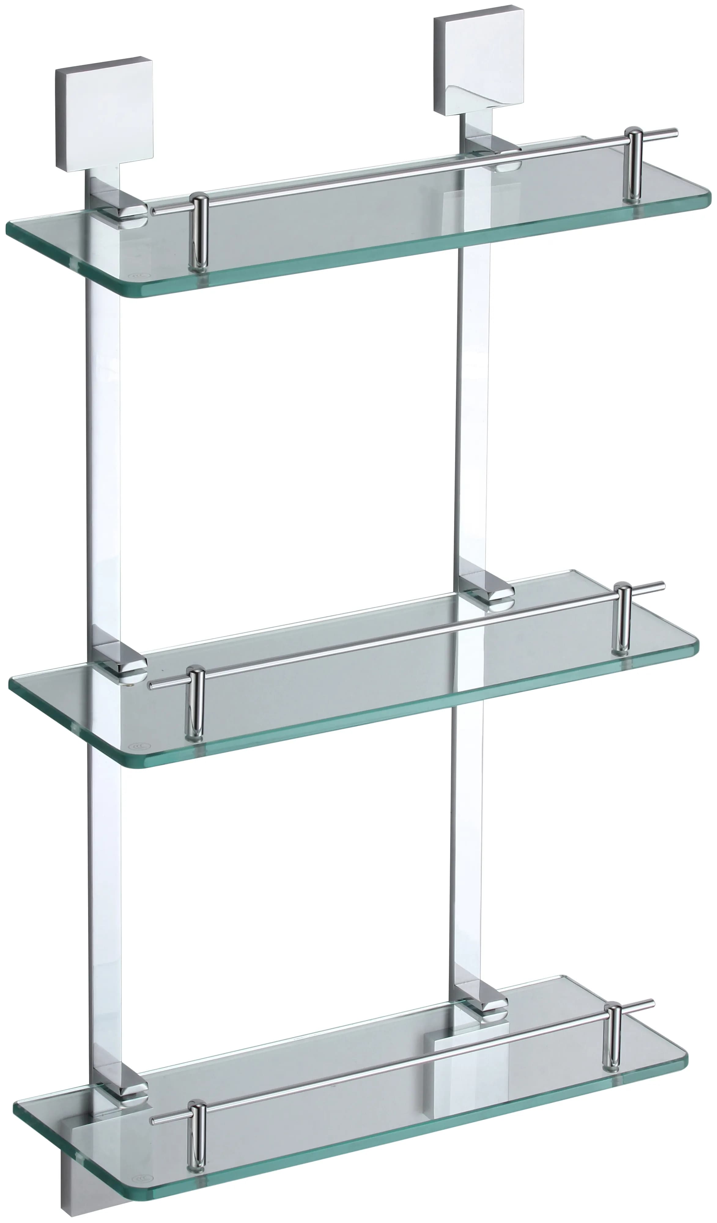 Полка прямая тройная (стеклянная) 40 см