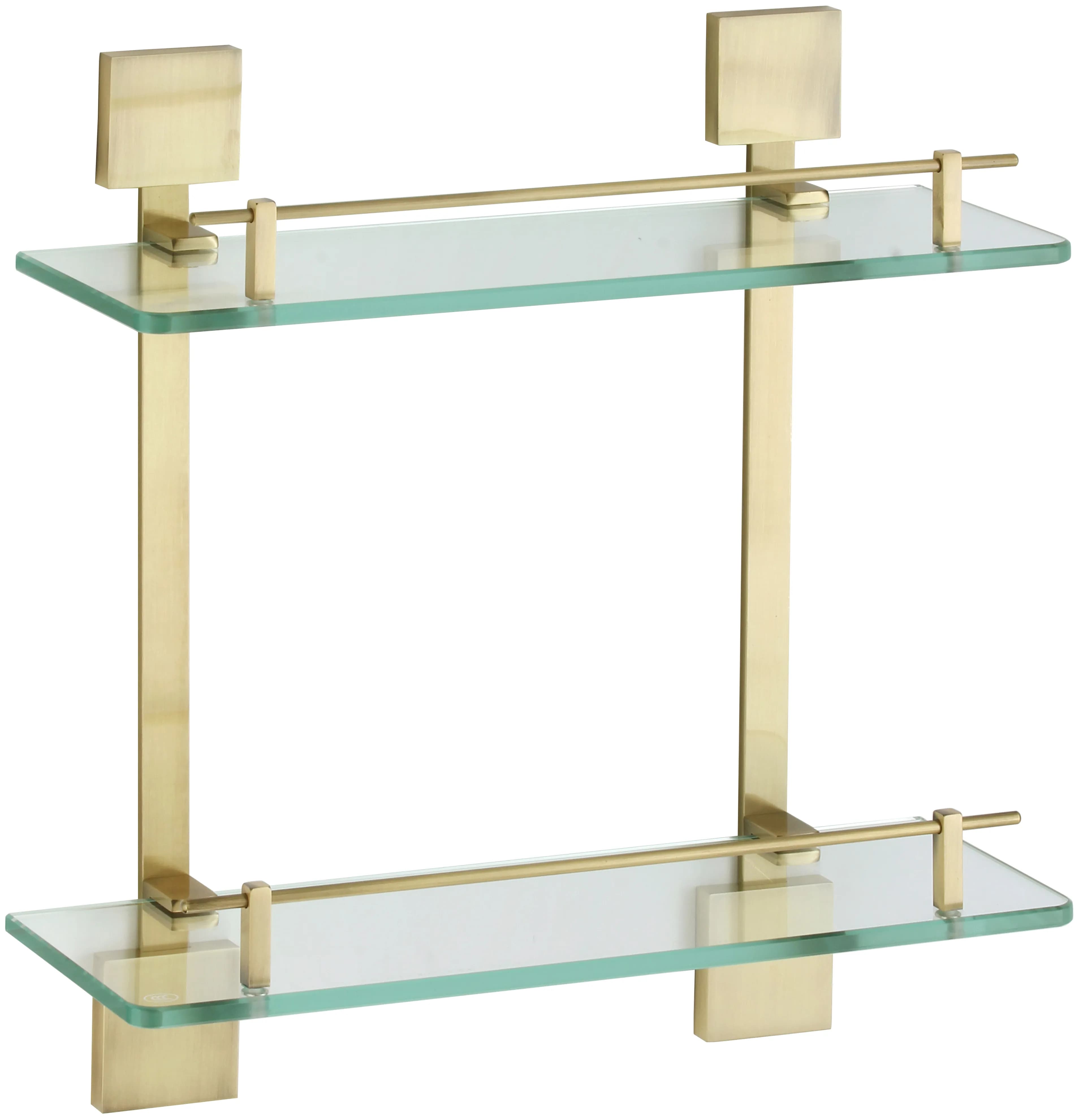 Полка прямая двойная (стеклянная) 40 см