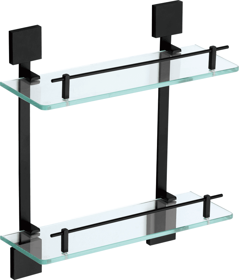 S-06522H · Полка прямая двойная (стеклянная) 40 см