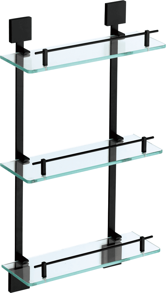 S-06522H-3 · Полка прямая тройная (стеклянная) 40 см