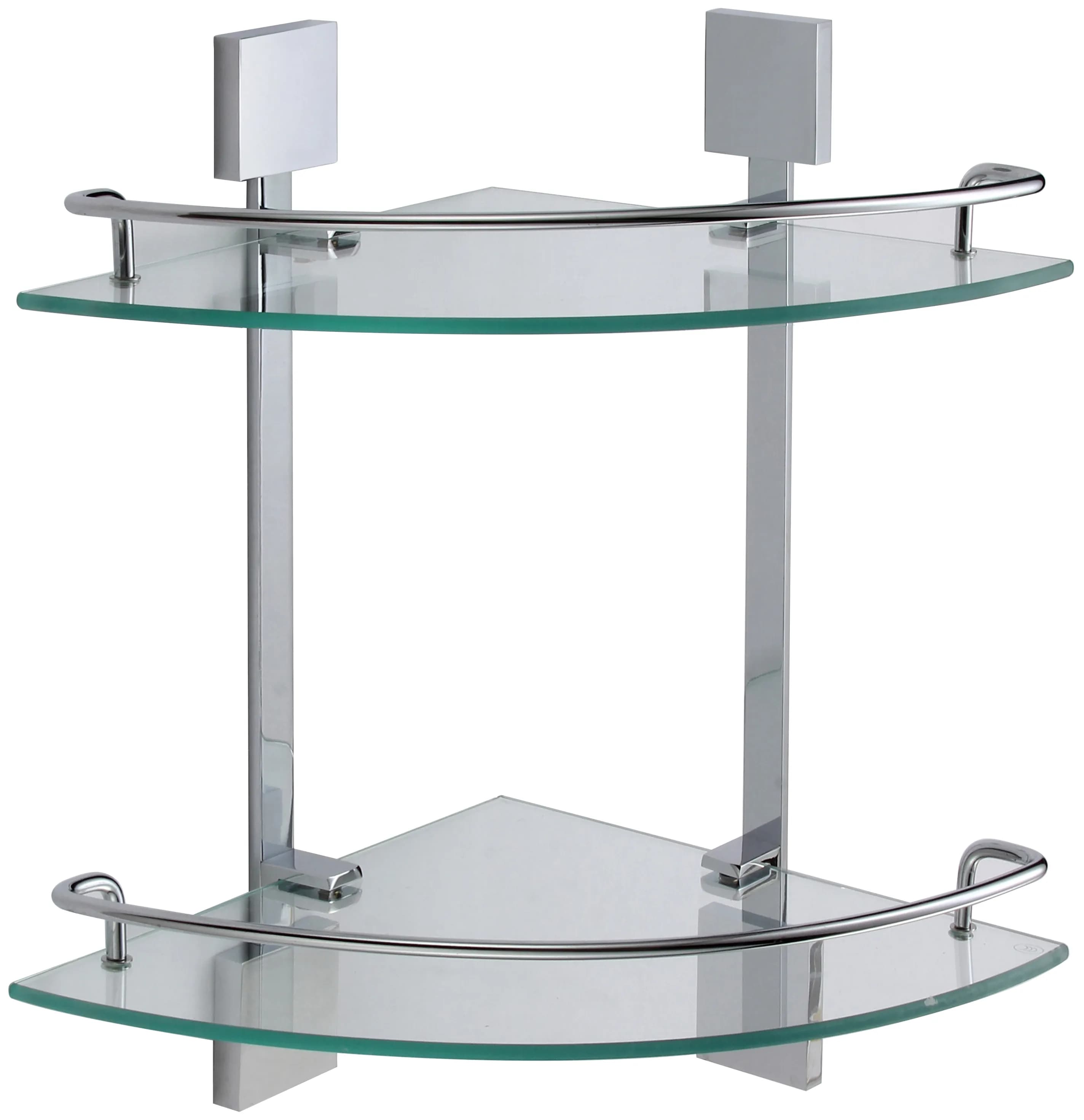 Полка угловая двойная (стеклянная)