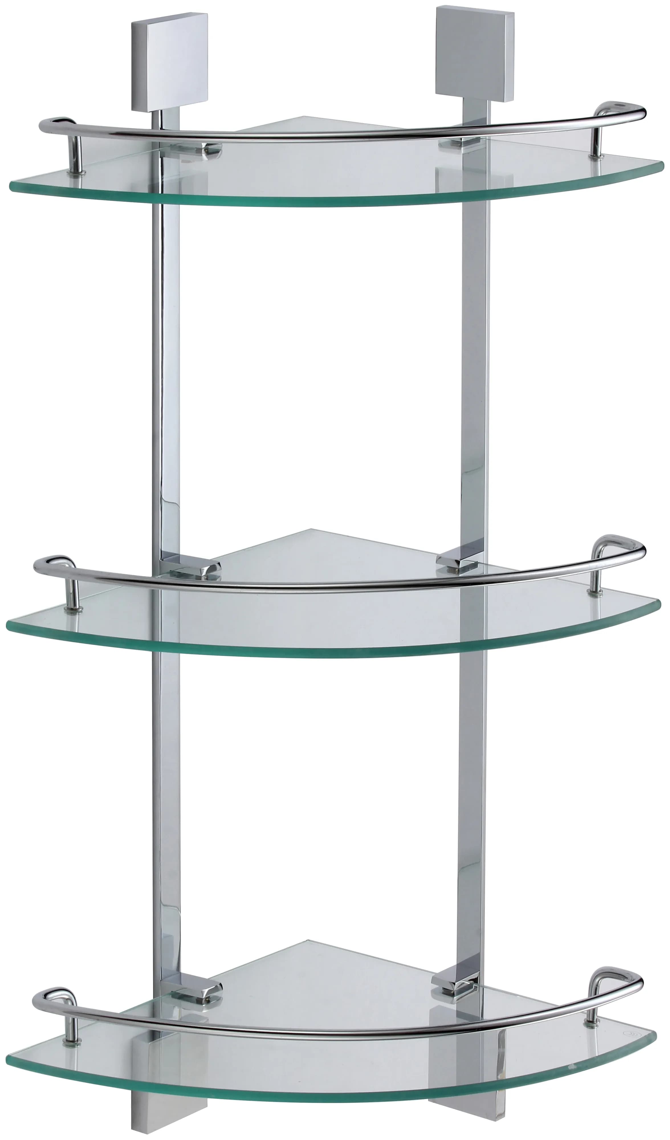 Полка угловая тройная (стеклянная)