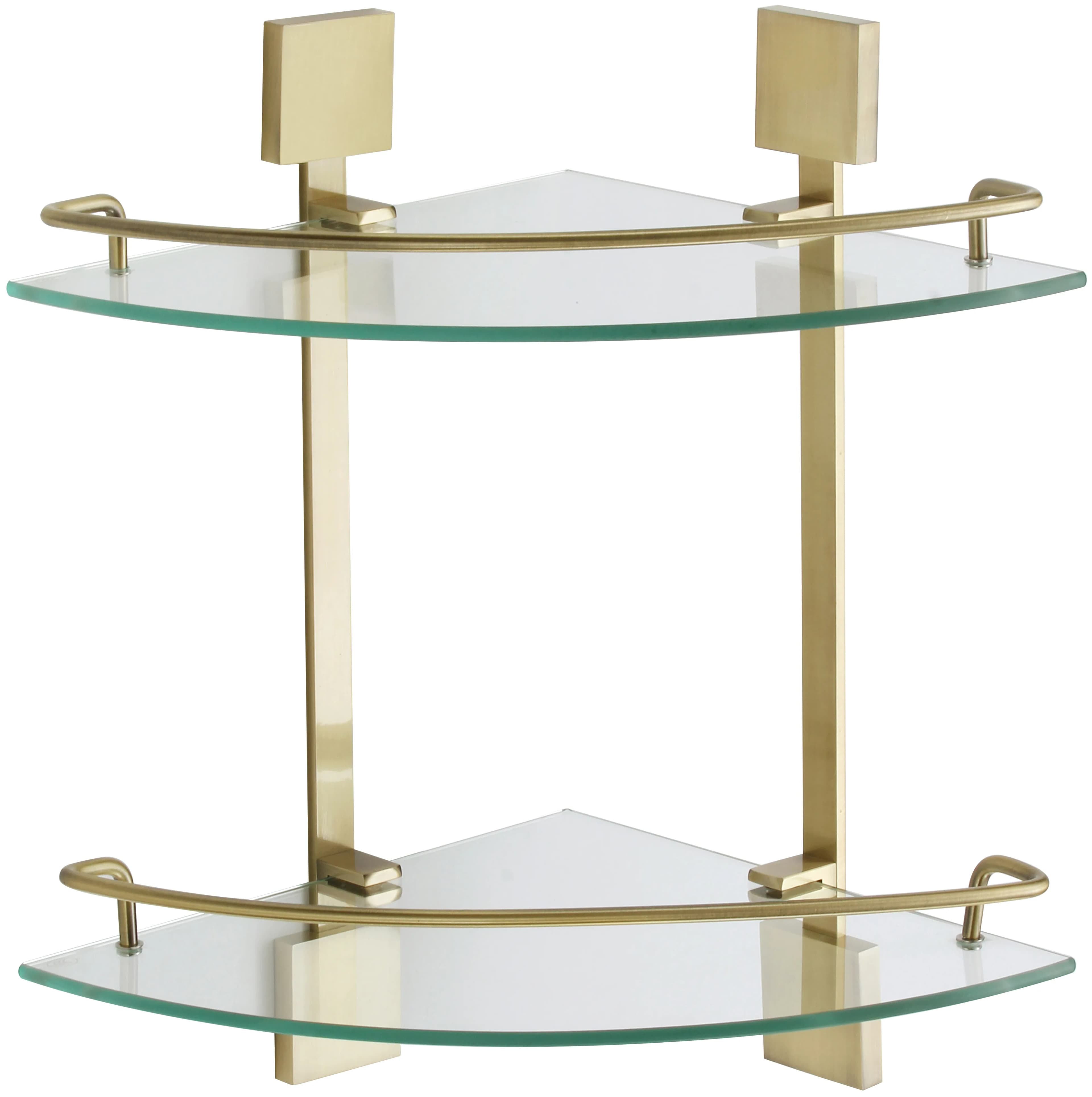 Полка угловая двойная (стеклянная)