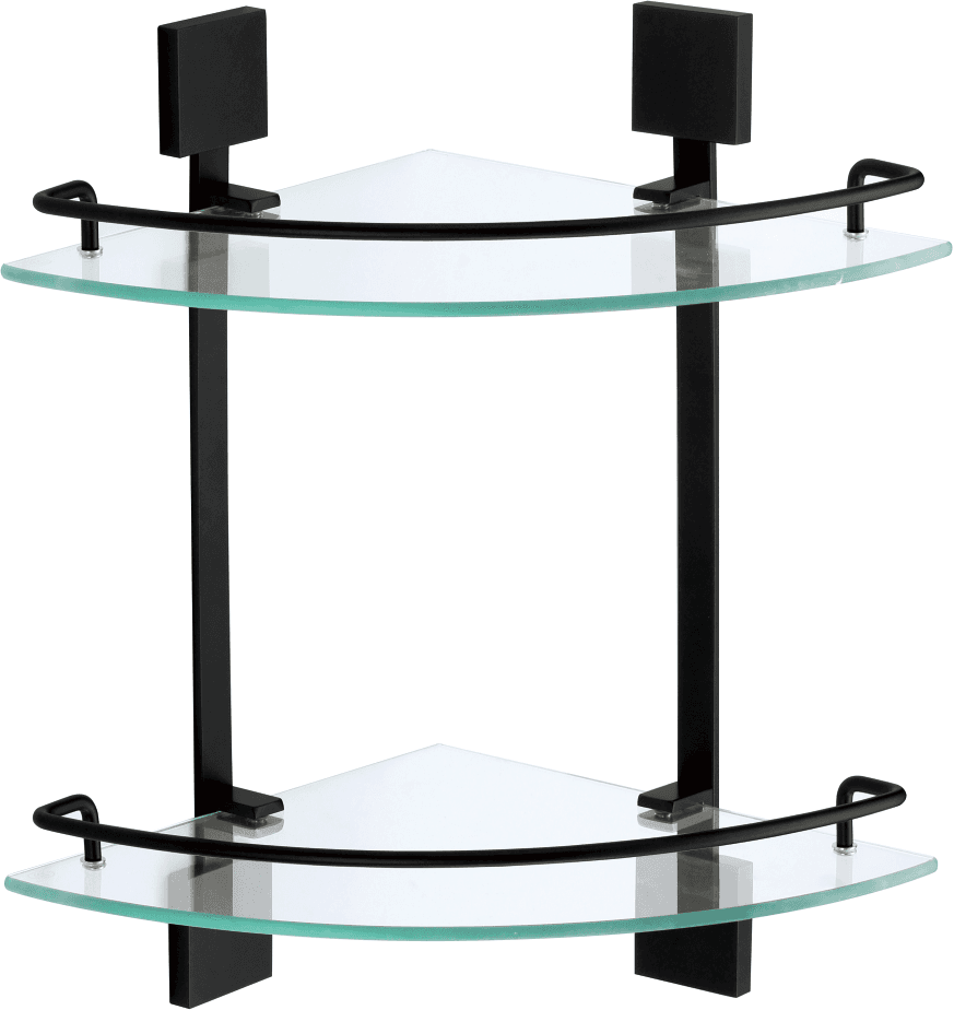 S-065322H · Полка угловая двойная (стеклянная)