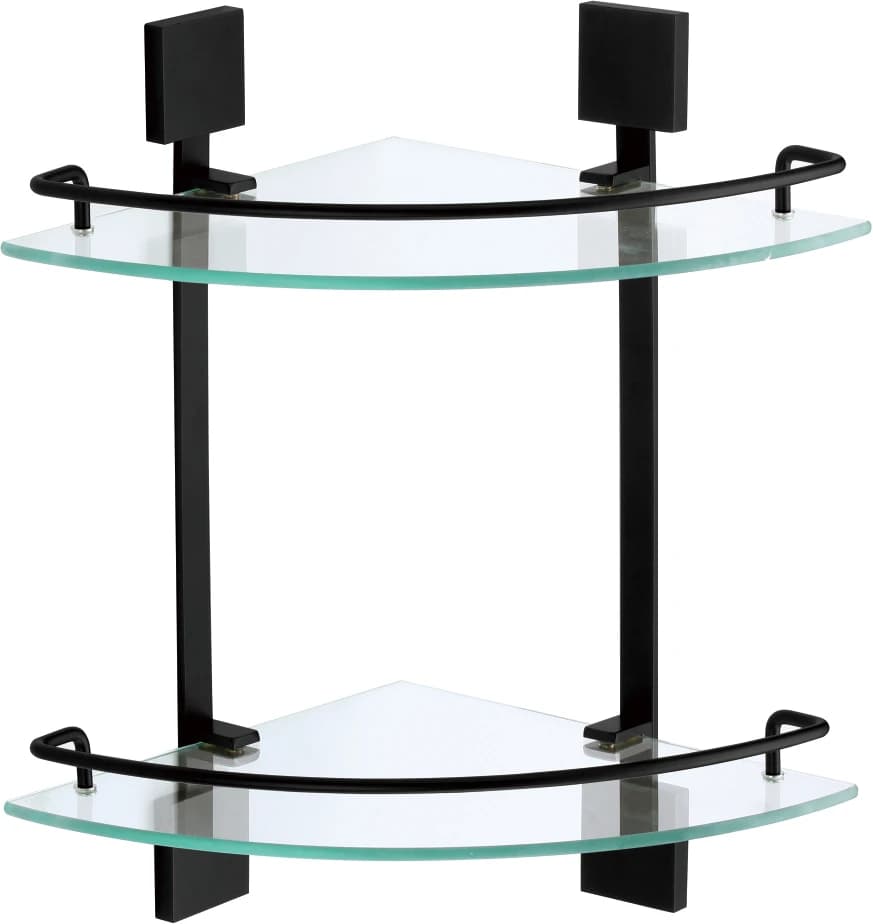 Полка угловая двойная (стеклянная)