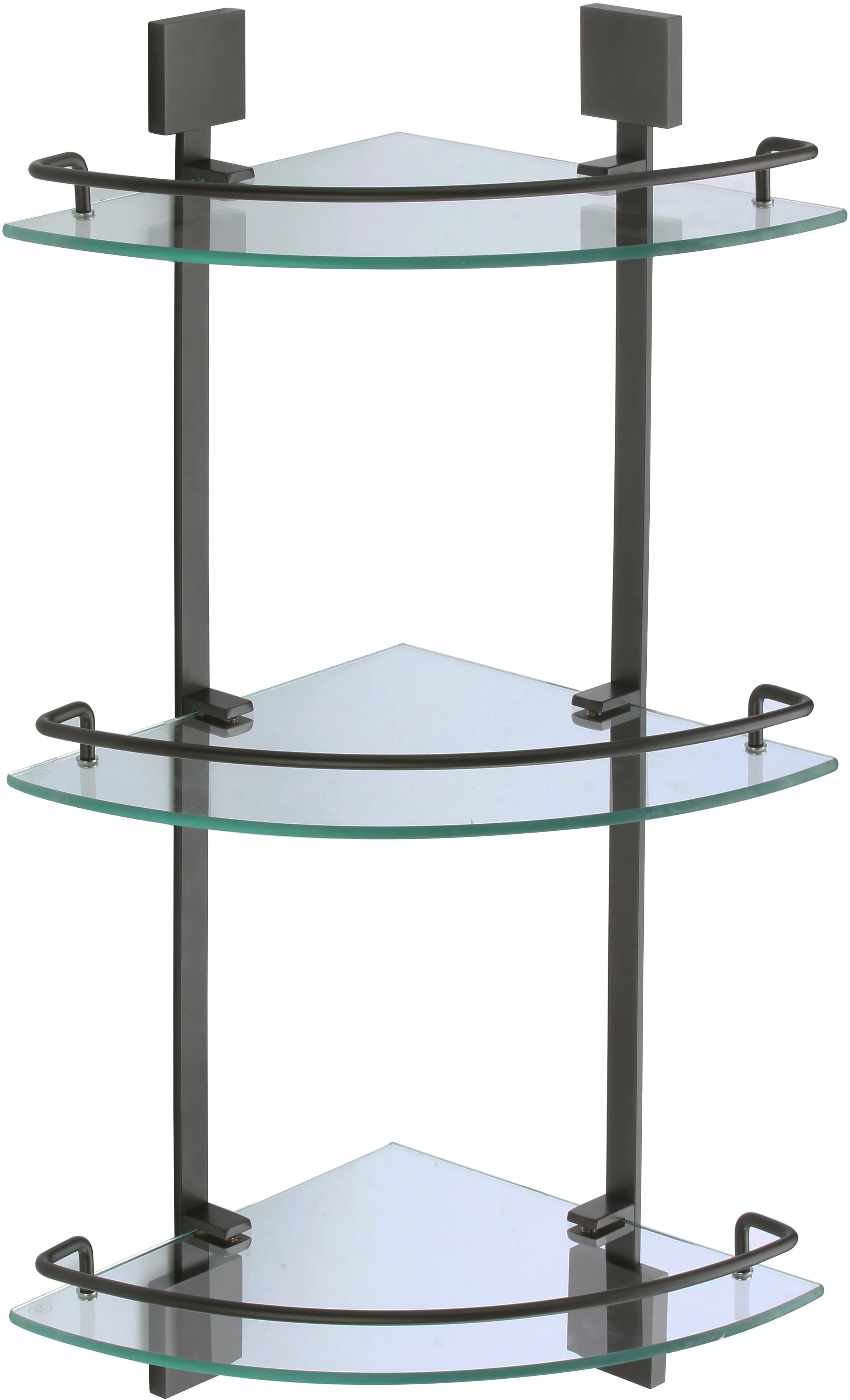 Полка угловая тройная (стеклянная)