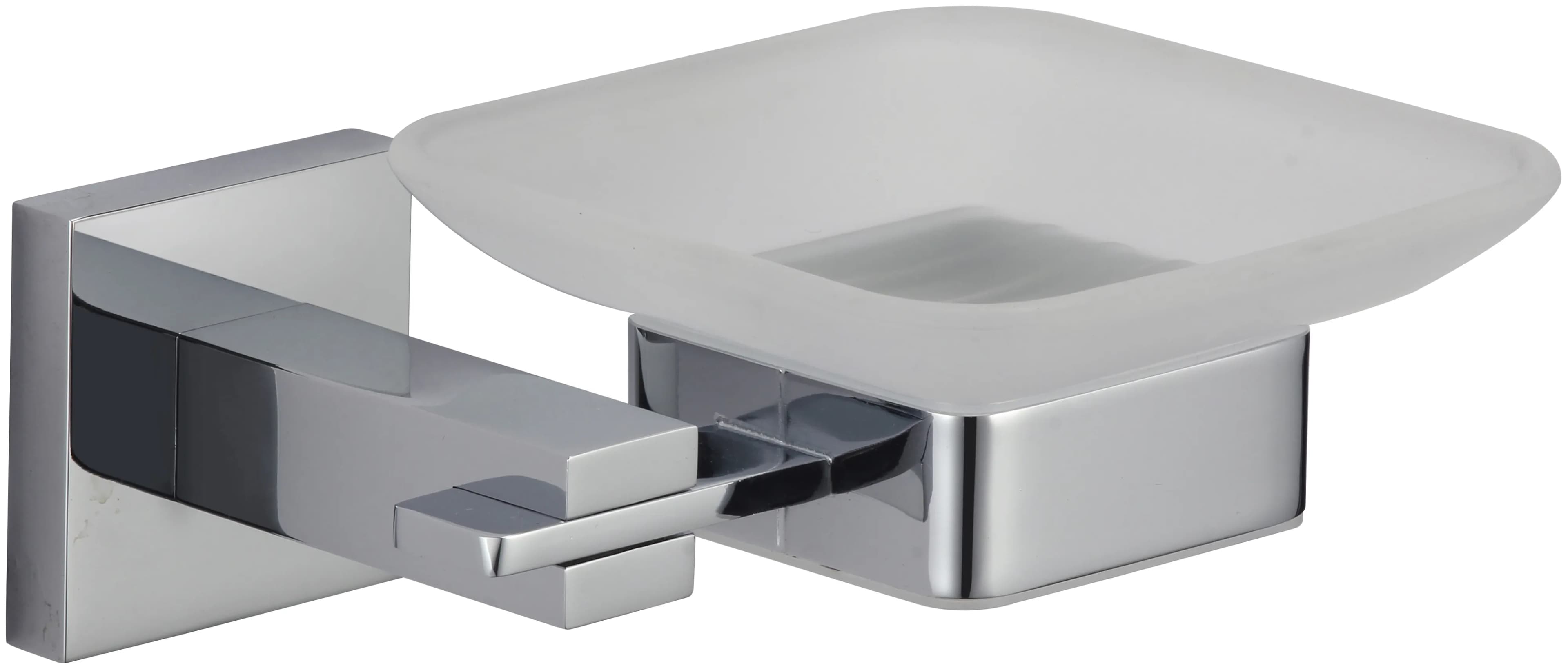 Мыльница стеклянная с настенным держателем