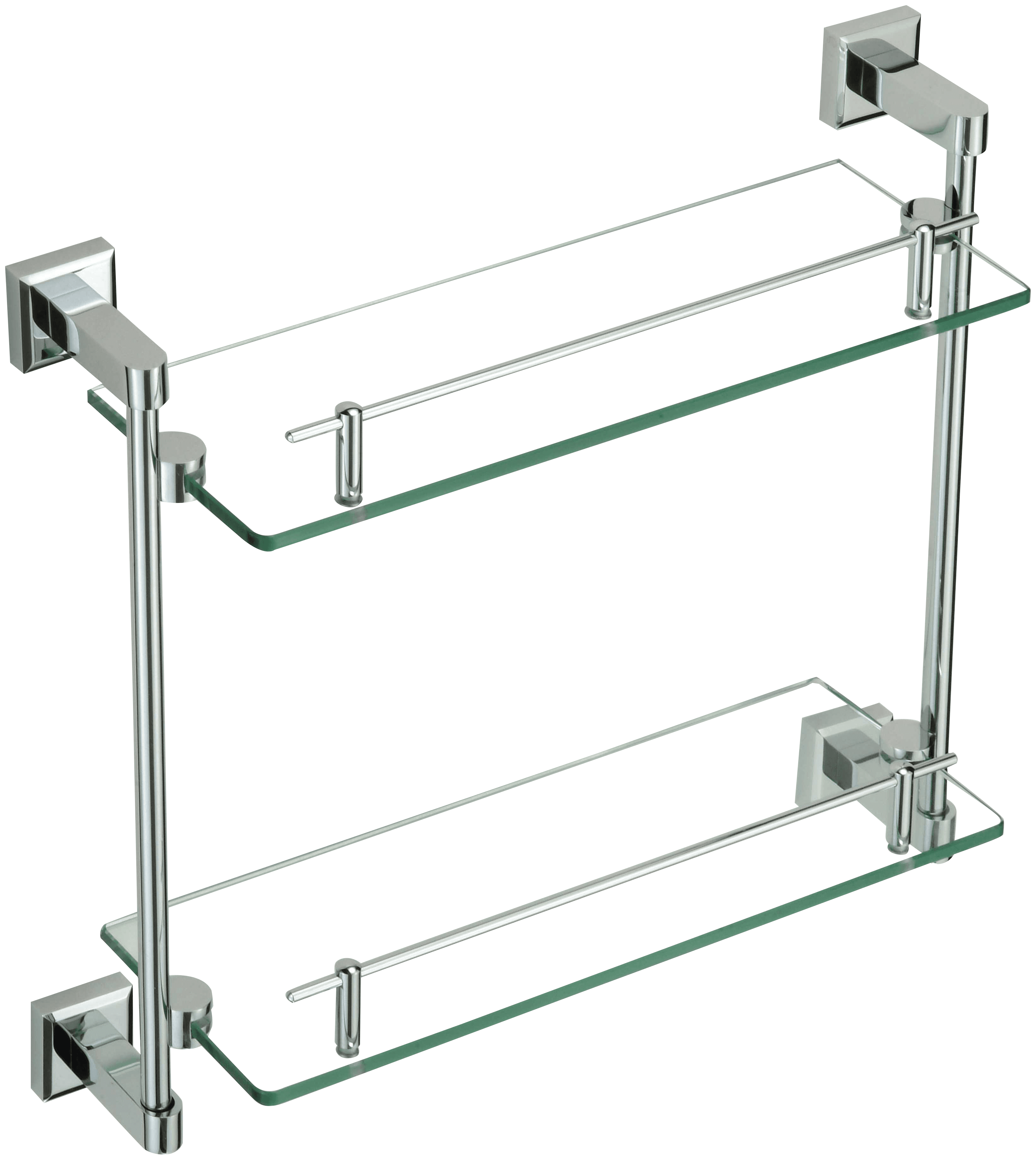 S-09522 · Полка прямая двойная (стеклянная) 40 см