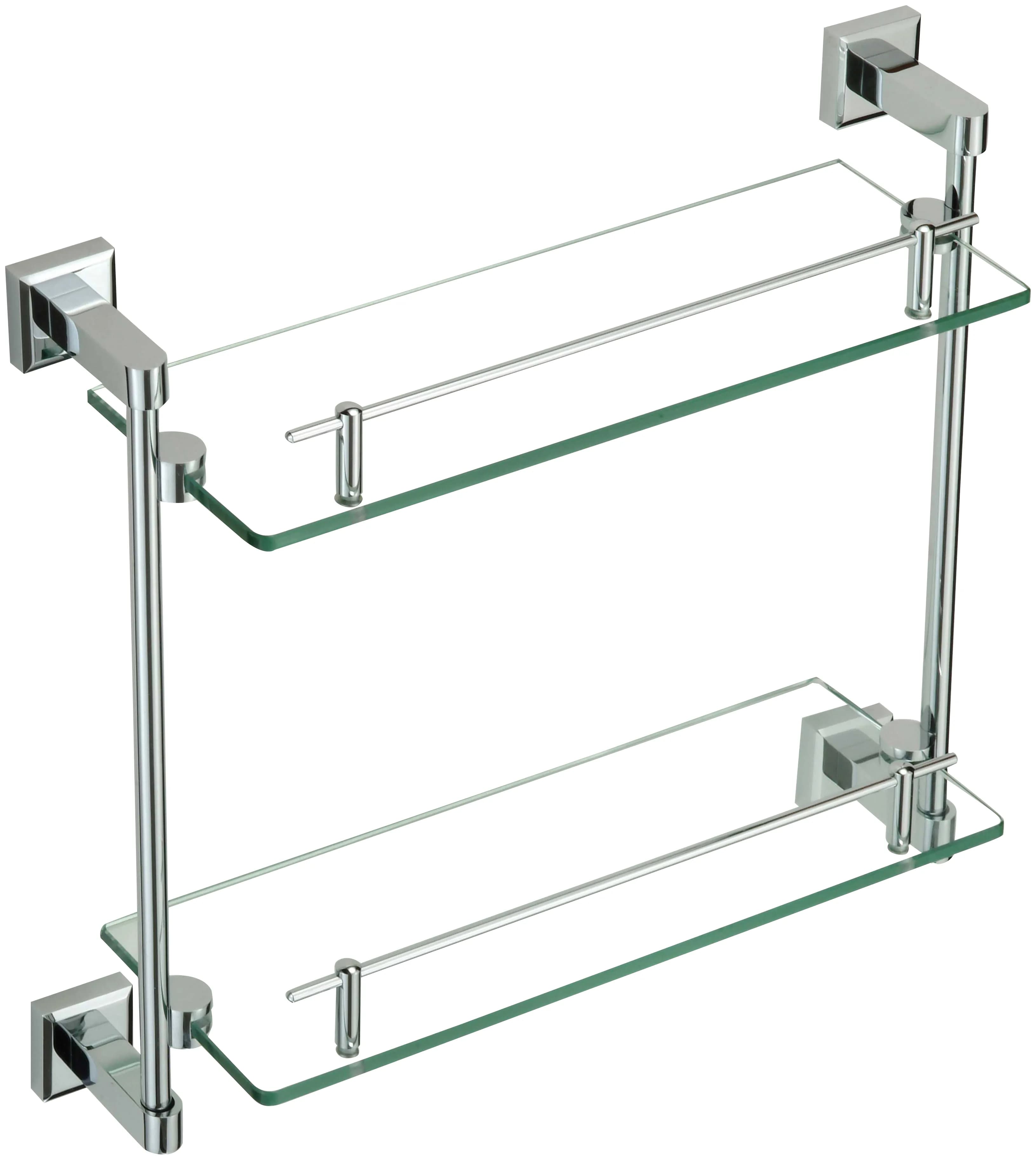 Полка прямая двойная (стеклянная) 40 см