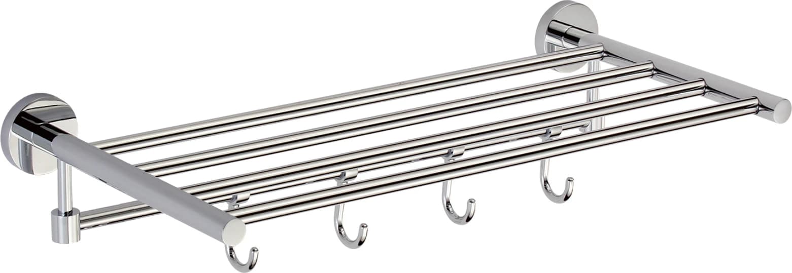 Полка для полотенец 50 см(5 крючков)