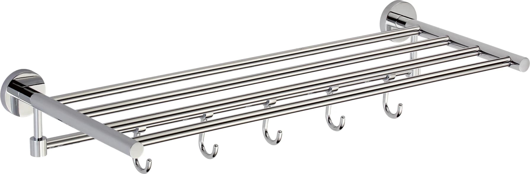 Полка для полотенец 60 см(6 крючков)