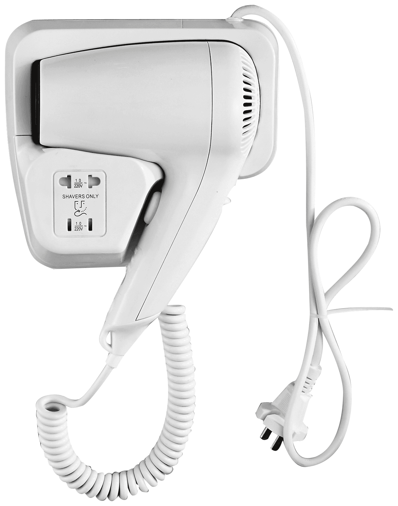 S-CF8629 · Настенный фен 1000Вт с розеткой 220W