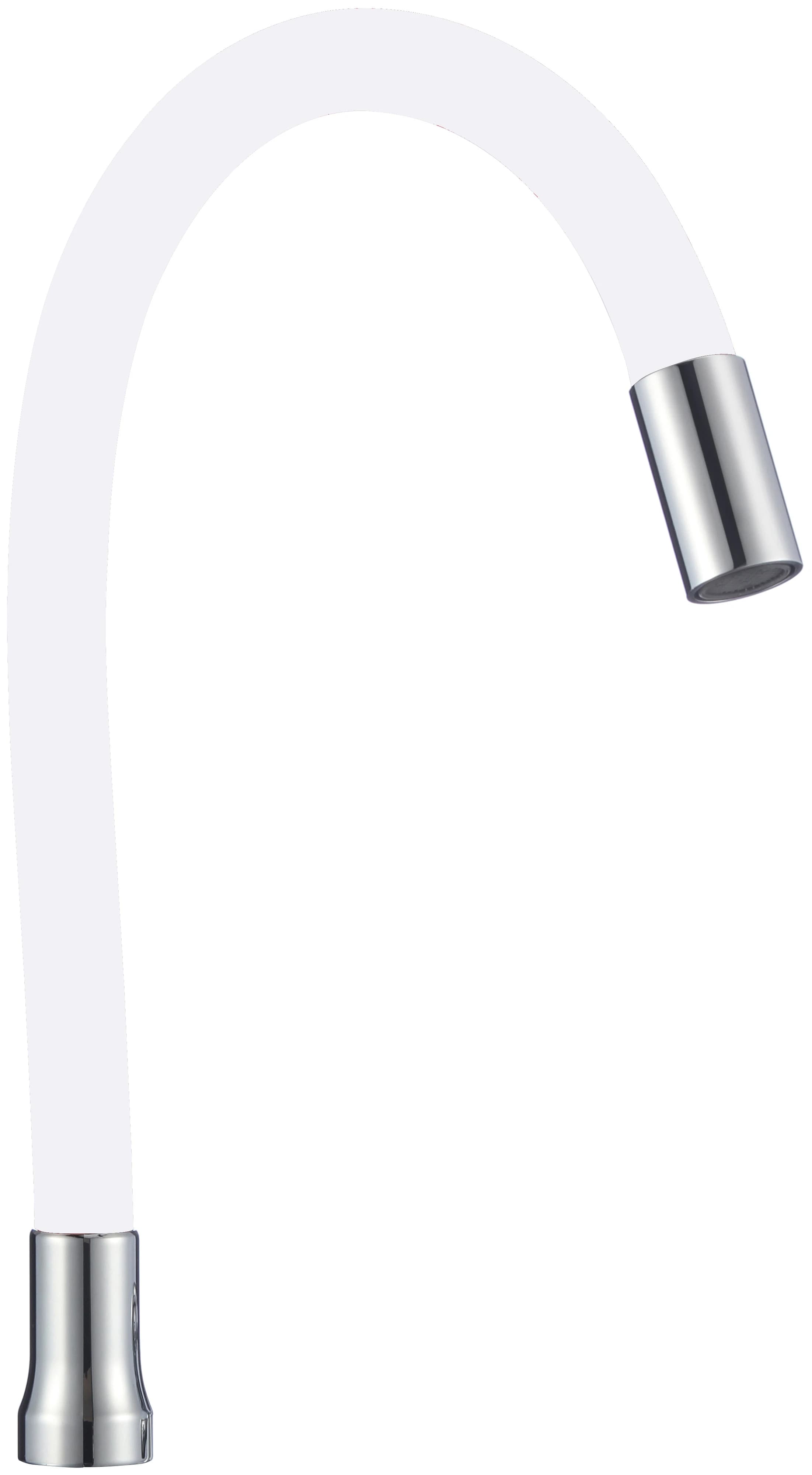 Гибкий излив 1/2″ белый