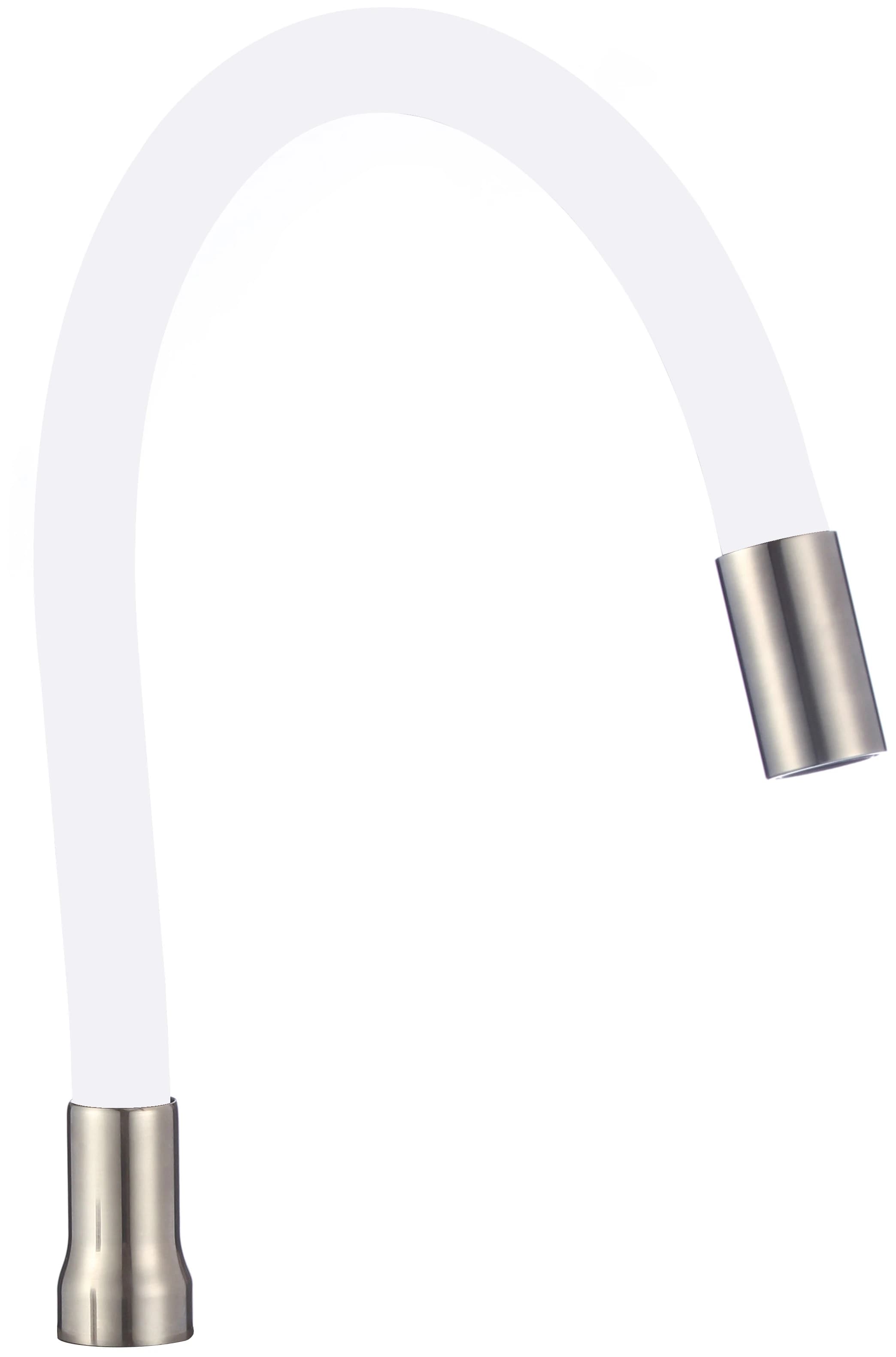 Гибкий излив 1/2″ белый